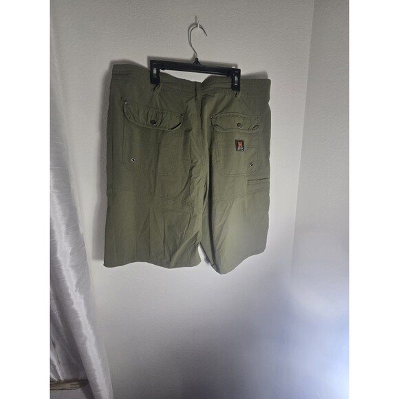 Howler Brothers Waterman’s Work Shorts 36 Olive Green Ripstop Nylon Stretch NWOT - Picture 3 of 12